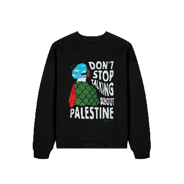 sweater don't stop talking about Palestine 